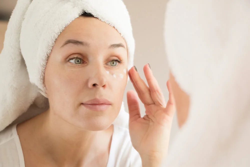 The Best Morning Skin Care Routine for Dry Skin 2 image of using a plumbing eye cream as Top Morning Skin Care Routine for Dry Skin